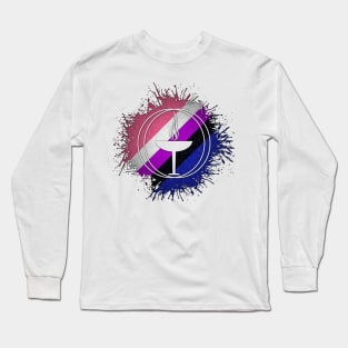 Paint Splatter Gender Fluid Pride Flag Unitarian Universalism Symbol Long Sleeve T-Shirt